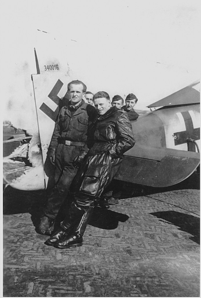 Hans Berger with mechanic Konrad (Kari) Ell