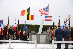 Ceremonies at B-17 Susan Ruth Memorial at Macquenoise, Belgium