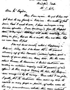 Man holding vintage handwritten letter, historic document, author Steve Snyder, literary archives.